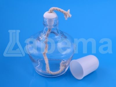 Palnik alkoholowy (spirytusowy), szklany z plastikową zatyczką